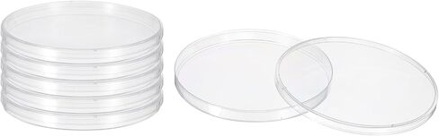 PATIKIL 75mm Plastic Petri Dishes with Lid, 6 Pcs Petri Plates Tissue Culture Plate for Lab Science Experiment, Clear in Saudi Arabia