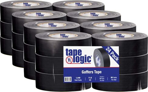 Tape Logic (1 Pack) Multipurpose Black Gaffers Tape, 2 Inch x 60 Yards, Heavy Duty 11 Mil Thick - Easy Tear, Non-Reflective, Residue Free, Floor Marking and Social Distancing in Saudi Arabia