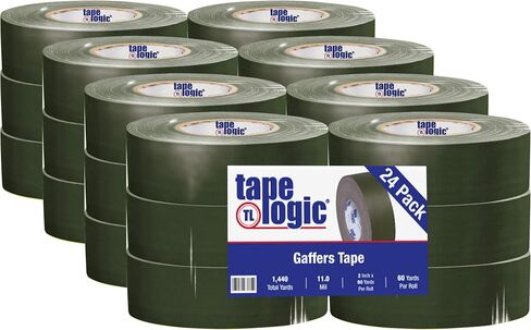 Tape Logic (1 Pack) Multipurpose Black Gaffers Tape, 2 Inch x 60 Yards, Heavy Duty 11 Mil Thick - Easy Tear, Non-Reflective, Residue Free, Floor Marking and Social Distancing in Saudi Arabia