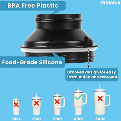 Tumbler Adapter Compatible with Stanley Cup to Cirkul, Adapter for Stanley Cup 40oz to Cirkul, BPA Free, Food Grade Silicone in Saudi Arabia