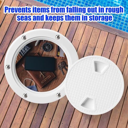 3 Pack Boat Hatch Circular Non Slip Inspection Hatch Boat Detachable Deck Hatch Cover with 18 Attached Screw Boat Parts for Marine Yacht RV Truck Vent Accessories in Saudi Arabia