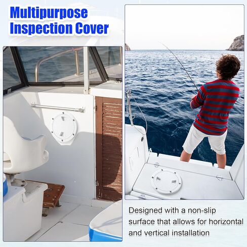3 Pack Boat Hatch Circular Non Slip Inspection Hatch Boat Detachable Deck Hatch Cover with 18 Attached Screw Boat Parts for Marine Yacht RV Truck Vent Accessories in Saudi Arabia