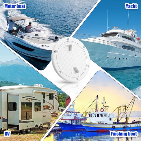 3 Pack Boat Hatch Circular Non Slip Inspection Hatch Boat Detachable Deck Hatch Cover with 18 Attached Screw Boat Parts for Marine Yacht RV Truck Vent Accessories in Saudi Arabia