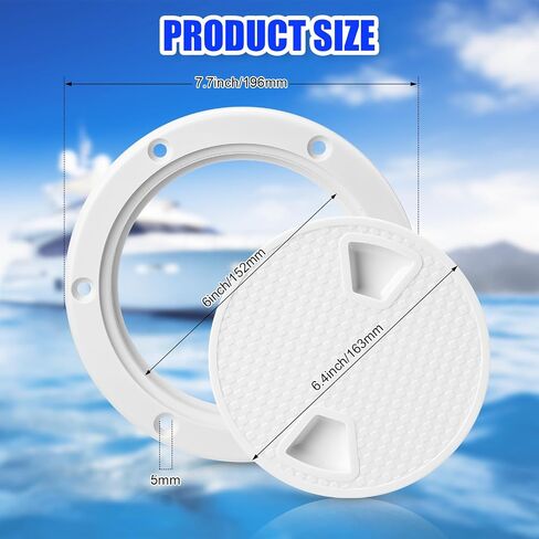 3 Pack Boat Hatch Circular Non Slip Inspection Hatch Boat Detachable Deck Hatch Cover with 18 Attached Screw Boat Parts for Marine Yacht RV Truck Vent Accessories in Saudi Arabia