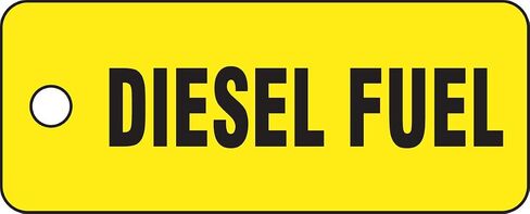 علامة حاوية Accuform Signs TCH204، Legend "Diesel Fuel"، طول 2 بوصة × عرض 5 بوصة × سمك 0.080 بوصة، بولي كربونات، أسود على أصفر in Saudi Arabia