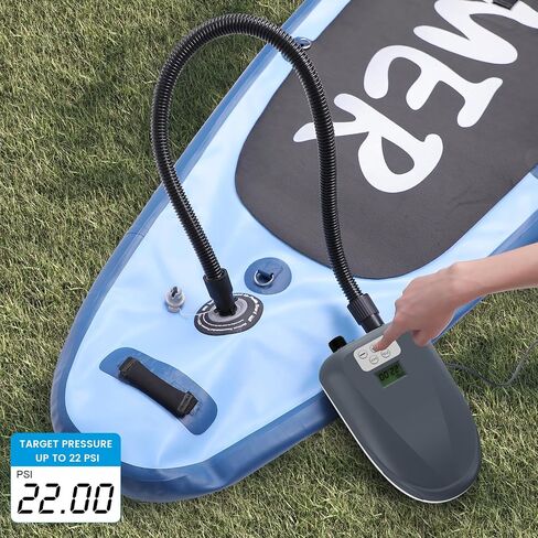 SUP Pump, Paddle Board Pump 22PSI Digital Electric Air Pump, 12V DC Car Connector, Intelligent Dual Stage & Auto-Off Function, Great for Paddle Boards, Inflatable Boats and Kayaks in Saudi Arabia