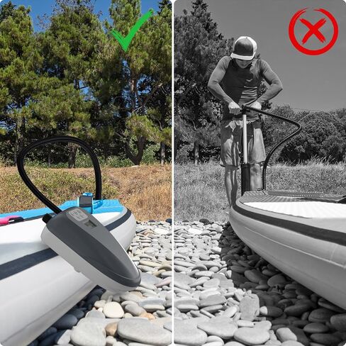 SUP Pump, Paddle Board Pump 22PSI Digital Electric Air Pump, 12V DC Car Connector, Intelligent Dual Stage & Auto-Off Function, Great for Paddle Boards, Inflatable Boats and Kayaks in Saudi Arabia