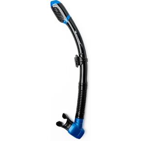 Bonassi Adult Dry Top Aruba Snorkel with Silicon Mouthpiece for Snorkeling and Scuba Diving
