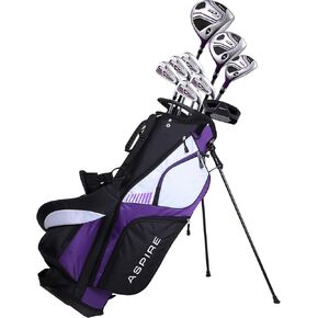 Aspire XD1 Womens Complete Golf Clubs Set in Purple for Tall Ladies (Height 5'8" to 6'1"), Right Handed