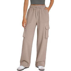 AUTOMET Womens Sweatpants Wide Leg Cargo Pants Fall Fashion Outfits Sweats Baggy Winter Clothes Parachute Joggers