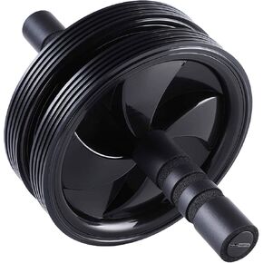 HolaHatha Compact Exercise Fitness Abdominal Core Building Workout Double Non Slip Ab Roller Wheel Equipment with Handles for Home Gym and Toning