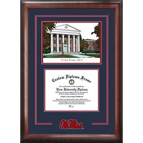 Campus Images MS999SG Mississippi Rebels Spirit Graduate Diploma Frame, 8.5" x 11", Mahogany