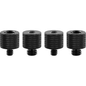 4pcs Mic Stand Adapter, 4 Types Mic Screw 1/4 Male to 3/8 Female Adapter Camera Mic Mount Adapter Microphone Stand Adapter Tripod Screw Adapter Accessories for Microphone Stand