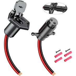 قابس ومقبس محرك التصيد 12 فولت/24 فولت، موصل محرك التصيد 8 سلك AWG ذكر وأنثى متوافق مع قارب بحري يخت كاياك مين كوتا دليل المحرك نيوبورت، مجموعة مقبس توصيل سريع مقاوم للماء in Kuwait