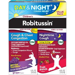 Children's Robitussin Cough & Congestion DM Day & Night, 2 Count, 8 Ounce