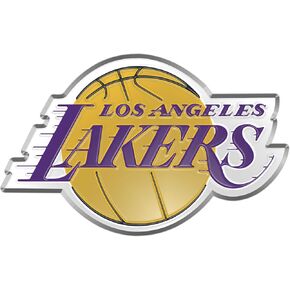 FANMATS 60433 Los Angeles Lakers Heavy Duty Aluminum Embossed Color Emblem 3.25" x 3.25"