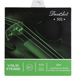 Violin Strings 4/4 Full Set Beginner Level, Ball End, Aluminum Alloy Wound 501…