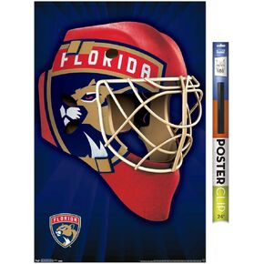 Trends International NHL Florida Panthers Mask 16 Wall Poster, 22.375" x 34", Poster & Clip Bundle