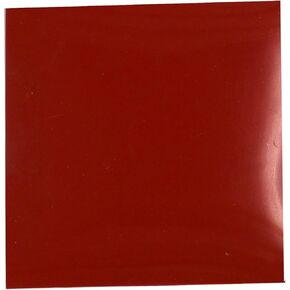 Thick Silicone Rubber Gasket Sheeting, High Temperature No Backing Solid Red 1/8 by 6 by 6 inch