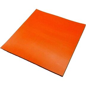 Silicone Rubber Pad High Temp Solid Red/Orange Grade Sheet 7" x 7" x 1/8" Thick by JTS