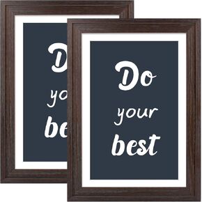 Space Art Deco, Wood 13x19 Poster Frame Black- Display 11x17 Pictures with Mat or 13x19 without Mat, Horizontal or Vertical Wall Gallery Frame With Real Glass for Artworks (1 Pack)