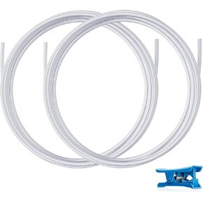 YOOPAI PTFE Teflon Tubing 10m with Cutter, 2.5mm ID × 4mm OD PTFE Teflon Tube Fits Direct Drive Extruder 3D Printer, for Bambu Lab A1/A1 mini/P1P/P1S/X1C for Creality K1/K1 Max/Ender 3 V3 (White)