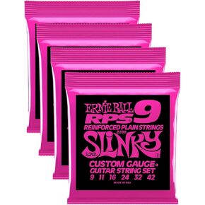 LOT OF 4 - Ernie Ball RPS Super Slinky Electric Guitar Strings, 9-42, P02239