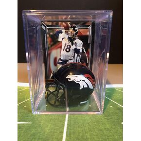 Denver NFL Helmet Shadowbox w/Peyton Manning card