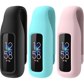 3-Pack Clip for Fitbit Luxe, Clip Holder Compatible with Fitbit Luxe, Black + Teal + Soft Pink