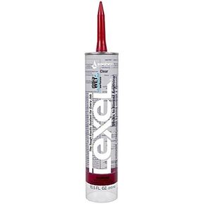 Sashco 13010 10.5oz Sashco Sealants Clear Lexel Adhesive Caulk, 10.5-Ounce (3 Pack)