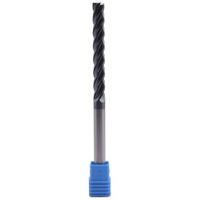 BestParts High Performance Solid Carbide Long End Mill, AlTiN Coated, 4 Flute, 30 Degree Helix, 3/8" Cutting diameter, 3/8" Shank diameter, 3" Length of Cut, 6" Overall Length, Square End