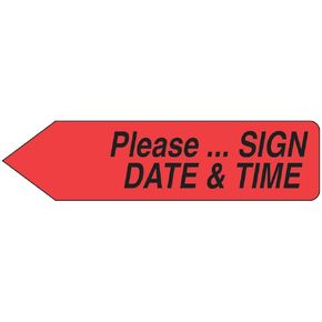 Spee-D-Point SDP-41 Removable Flags and Tags, Sign, Date, Time, 0.5625" Width x 2.25" Length, Red (Pack of 150)
