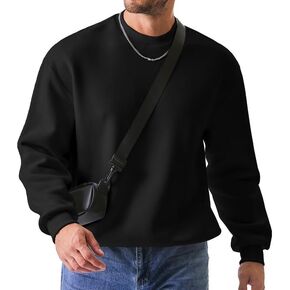 JMIERR Men's Casual Long Sleeves Crewneck Sweatshirts Cotton Pullover Sweatshirt for Men