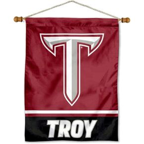 Troy Trojans Banner with Hanging Pole