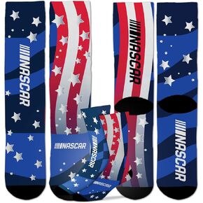 For Bare Feet NASCAR Merica Crew Sock Size Large