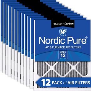 Nordic Pure 16x20x1 (15 1/2 x 19 1/2 x 3/4) Pleated MERV 8 Air Filters 4 Pack