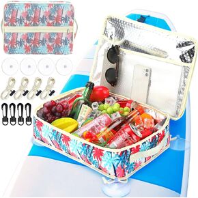 Paddle Board Cooler Bag Accessories Waterproof PVC Material Cooler Deck Bag, Stand up Paddle Board Mesh Top Pocket Insulated Camping Cooler Portable Fits 10 Can