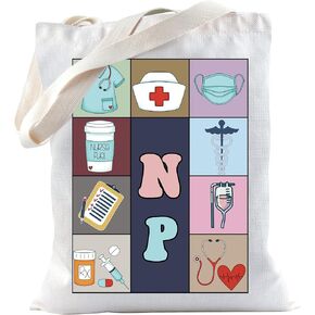 TSOTMO Nurse Practitioner Gift NP Nurse Reusable Bag Nurse Appreciation Gift Nurse Preceptor Retirement Gift