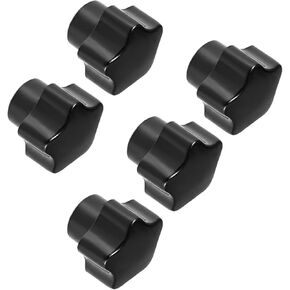Star Knob, 25mm Diameter M5, Plastic Head Female Clamping Nut Handle Screw-On Thread Knob Grip - (Applications: for Mechanical Equipment), 5-Pieces