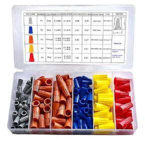MuHize 220Pcs Electrical Wire Connectors - Upgraded Electrical Twist Nuts Caps Assortment Kit(2024 New), Wire Connectors with Spring Insert Twist Nuts Caps