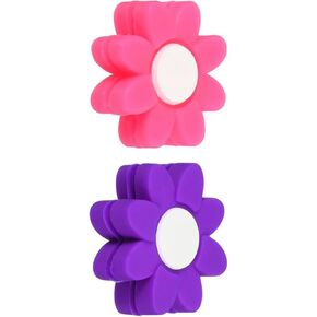2Pcs Purple and Pink Tennis Racket Vibration Dampener Set, Soft Silicone Racquet Shock Absorber String Damping Tennis Vibration Dampeners for Sports and Outdoors
