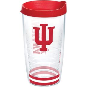 كوب Tervis مصنوع في الولايات المتحدة الأمريكية بجدار مزدوج من جامعة إنديانا IU Hoosiers معزول يحافظ على المشروبات باردة وساخنة، زجاجة مياه سعة 24oz، في كل مكان