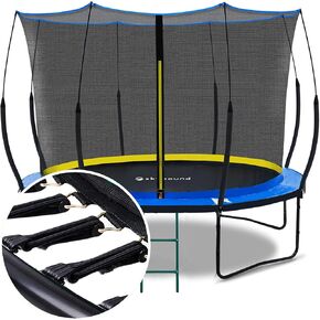 SkyBound 6FT 8FT 10FT Springfree Trampoline for Kids and Adults - Springless Trampoline with Enclosure - Recreational Trampolines Bungee Cords - Outdoor Trampoline for Kids - No-Gap Zipper System
