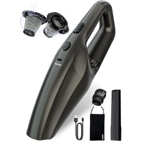 TANYO Handheld Car Vacuum Cordless, Car Vacuum with Best Suction and 12000PA Brushless Motor, Portable Rechargeable Mini Hand Held Vacuum Cleaner with HEPA Filter for Home, Office, Car, Pet, Dust
