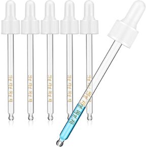 GLEAVI 6pcs Dropping Pipette: Liquid Pipettes Droppers Clear Medicine Eye Dropper for Essential Oil Crafts Science Laboratory