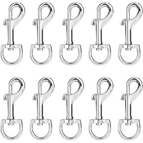 10 pcs Premium Quality Swivel Metal snap Hook Fit for Connecting to Dog Leash Outdoor Hook Pet Swivel snap, etc. Perfect for DIY Projects.