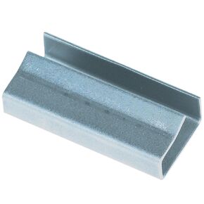 Partners Brand PPS5810SEAL Metal Poly Strapping Seals, Open/Snap on, 5/8', Silver (Pack of 1000)