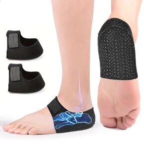 Plantar Fasciitis Gel Heel Cups, Anti-Slip Heel Pads, Adjustable Heel Protectors for Heel Pain Relief, Heel Spur, Cracked Heels for Men & Women, S/M
