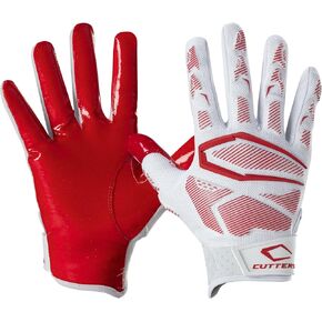 Cutters Gamer Padded Football Glove for Lineman and All-Purpose Player. Grip Football Glove. Youth & Adult Sizes