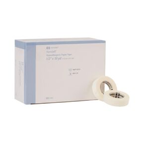 Covidien 1596C Kendall Hypoallergenic Paper Tape, 1/2" x 10 yd. Size (Pack of 24)